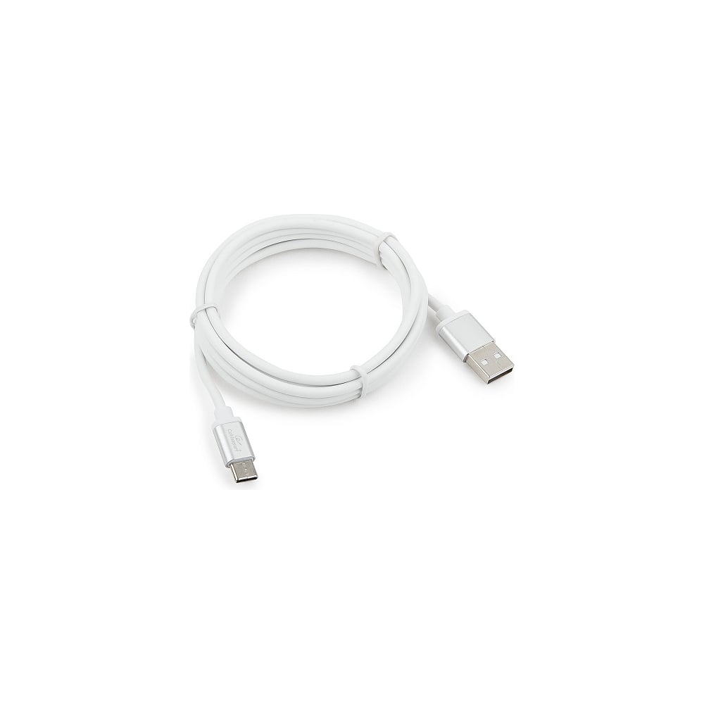 фото Кабель cablexpert usb 2.0 am/type-c, серия silver, длина 1.8 м, белый, блистер, cc-s-usbc01w-1.8m