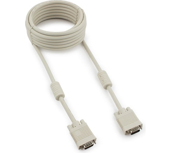 Изображение товара Кабель VGA Premium Cablexpert, 15M/15M, 5.0м, двойная экранировка, ферритовые кольца, пакет CC-PPVGA-5M