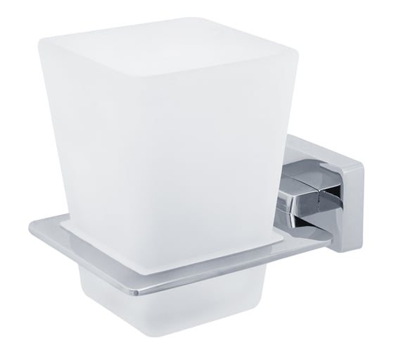 Изображение товара Стакан настенный, хром/матовое стекло RAMBA