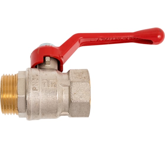 Изображение товара Шаровой кран Tiemme Mistral НВ, 1", красный рычаг 2360014