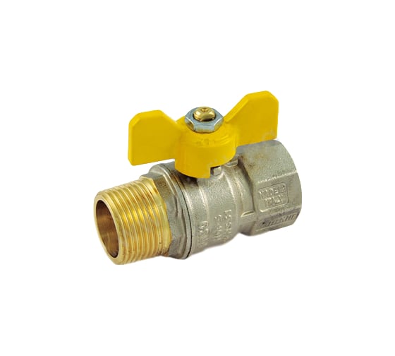 Изображение товара Шаровой кран для газа Tiemme Tornado НВ, 3/4", желтая бабочка 2390011