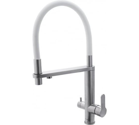 Изображение товара Смеситель для кухни Swedbe Selene Plus с вытяжным белым шлангом 8441