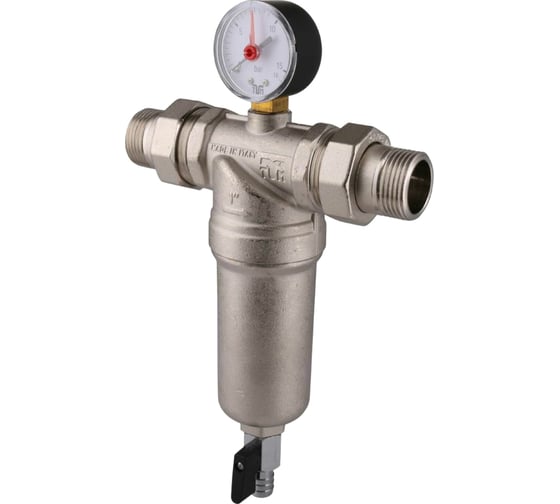 Изображение товара Промывной фильтр Tiemme с манометром, с разъемными соединениями 3130009