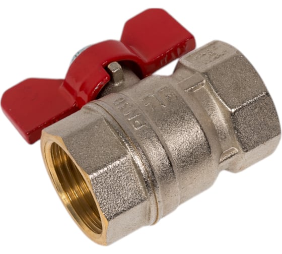 Изображение товара Шаровой кран Tiemme Mistral ВВ, 1", красная бабочка 2360012