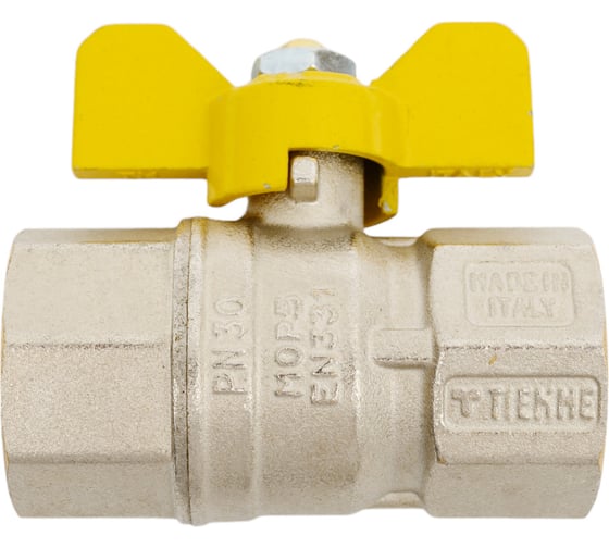 Изображение товара Шаровой кран для газа Tiemme Tornado ВВ, 1", желтая бабочка 2390010