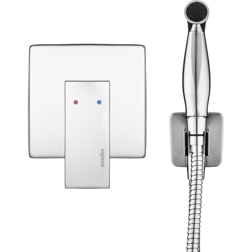 Изображение товара Гигиенический душ со встроенным смесителем Swedbe Platta 5526 хром современный стиль