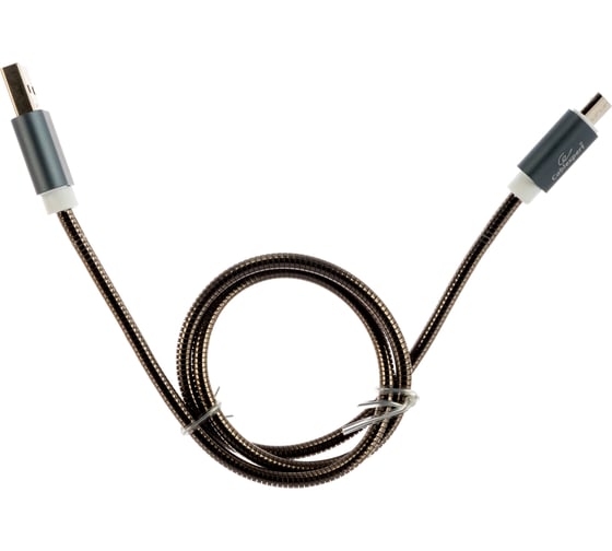Изображение товара Кабель Cablexpert USB 2.0 AM/microB, серия Gold, длина 0.5 м, титан, блистер CC-G-mUSB02Gy-0.5M