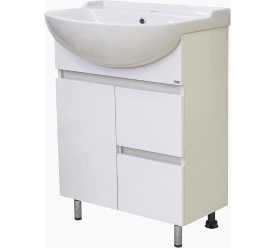 Изображение товара Напольная тумба Misty Амур - 60 с 2 ящиками ПВХ Э-Аму01060-0111Я