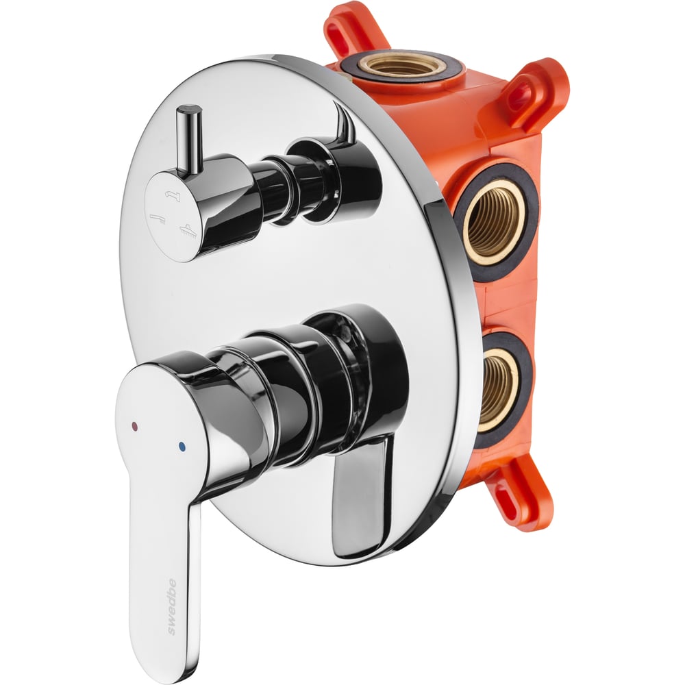 Изображение товара Встроенный смеситель Swedbe Platta 3 функциональный, в монтажном боксе 5521