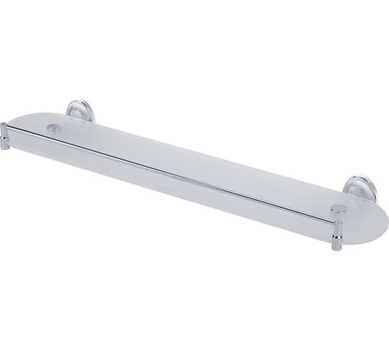 Изображение товара Полка стеклянная с ограничителем 60 см., BONJOUR хром