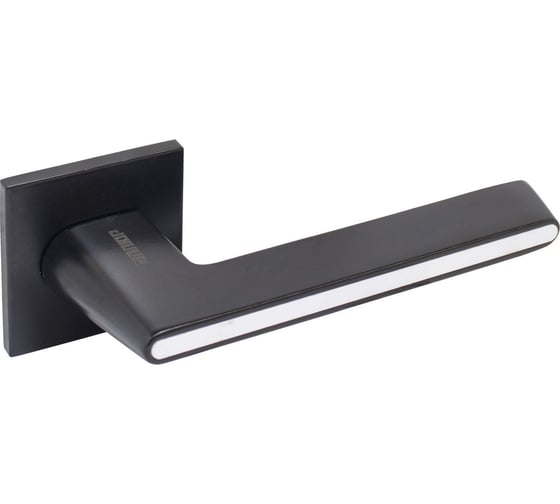 Изображение товара Комплект ручек Аллюр АРТ "АДЕЛЬ" BL/W (851511) матовый черный/белый, защитная пленка 13791