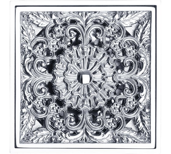 Изображение товара Сливной трап Veragio CANYON d40 с декор решеткой, 100х100 мм, с механическим обратным клапаном, хром VR.CAN-2065.CR