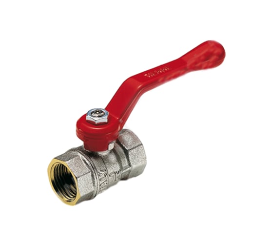 Изображение товара Шаровой кран Tiemme Mistral ВВ, 1", красный рычаг 2360005