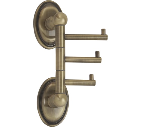 Изображение товара Тройной крючок Veragio BONJOUR поворотный, бронза VR.BNR-7835.BR