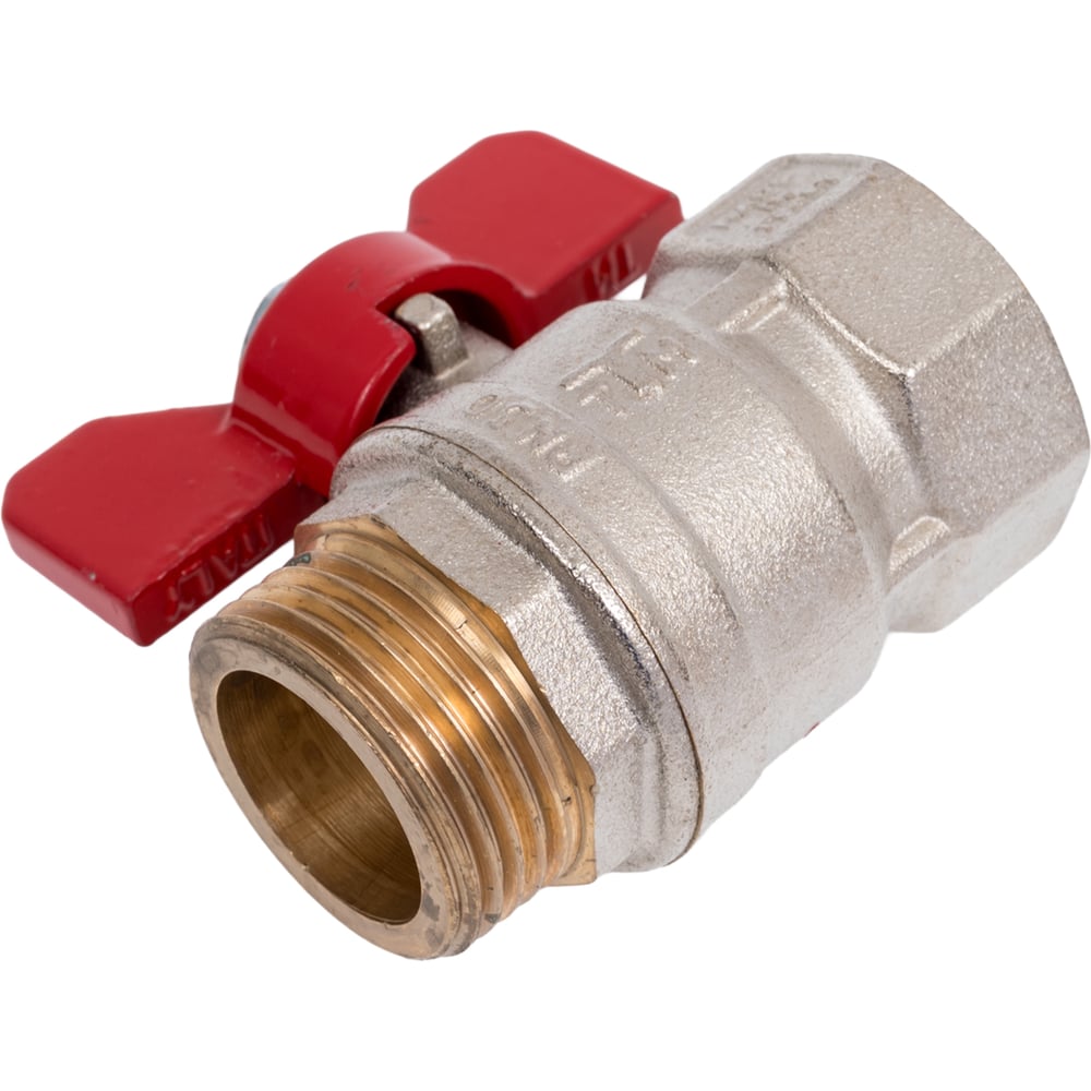 Изображение товара Шаровой кран Tiemme Mistral НВ, 1 дюйм с красной бабочкой