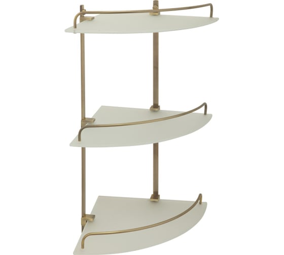 Изображение товара Угловая полка Veragio GIFORTES тройная 26х26xH52 см, стекло матовое, бронза VR.GFT-9033.BR