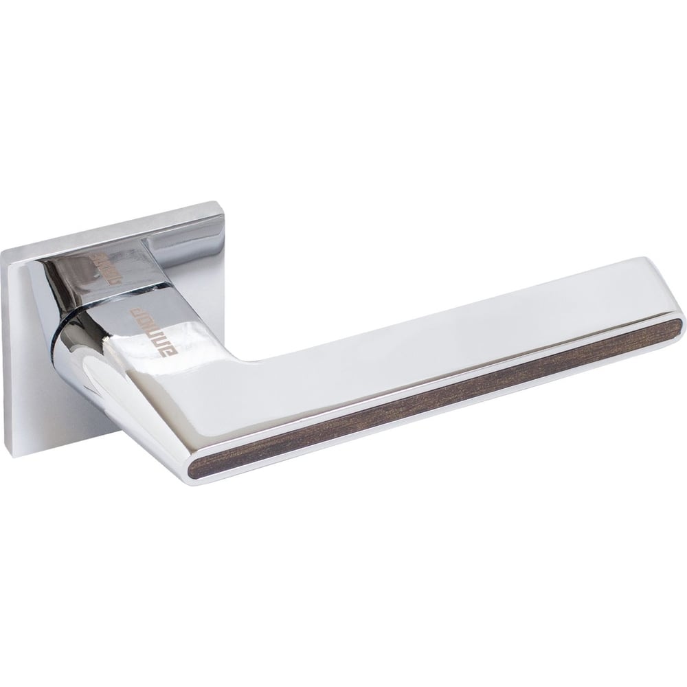 Изображение товара Комплект ручек Аллюр АРТ АДЕЛЬ CP хром коричневое дерево