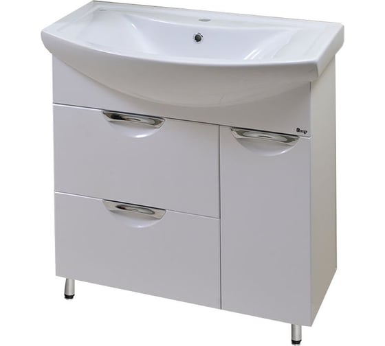 Изображение товара Тумба Emmy Милли 80 правая, с 2 ящиками, под умывальник Балтика 80 310026