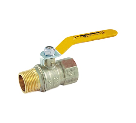 Изображение товара Шаровой кран для газа Tiemme Tornado НВ, 3/4", желтый рычаг 2390014