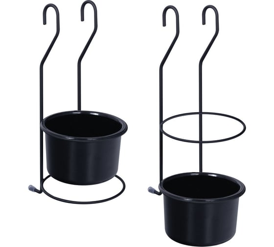 Изображение товара Подставка для столовых приборов навесная на рейлинг МУЛЬТИДОМ "Лофт", размер: высота 24 см, диаметр 10 см DA52-165