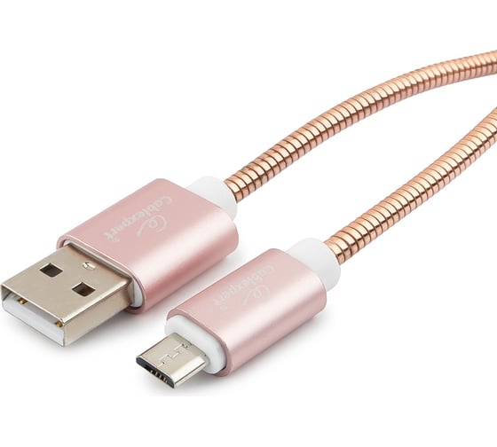 Изображение товара Кабель USB Cablexpert USB 2.0 AM/microB, серия Gold, длина 1м, блистер, золото CC-G-mUSB02Cu-1M