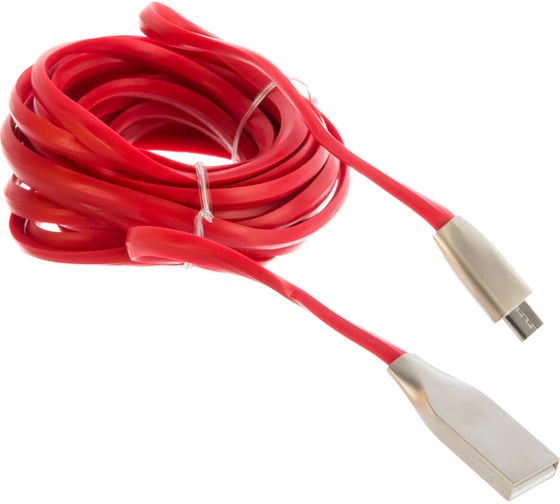 Изображение товара Кабель USB Cablexpert USB 2.0 AM/microB, серия Gold, длина 3м, блистер, красный CC-G-mUSB01R-3M