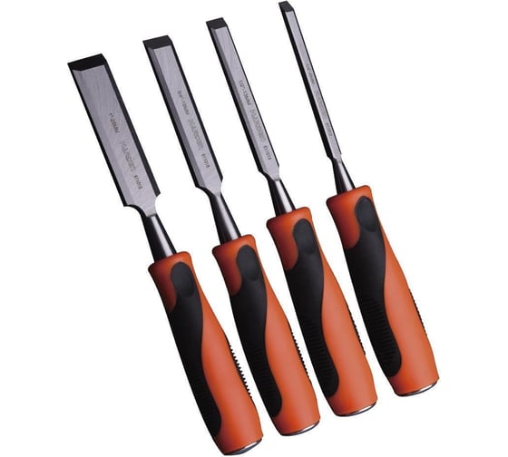 Изображение товара Набор долот-стамесок HARDEN усиленные, плоские, CRV, 4шт, 6-13-19-25 мм 611011