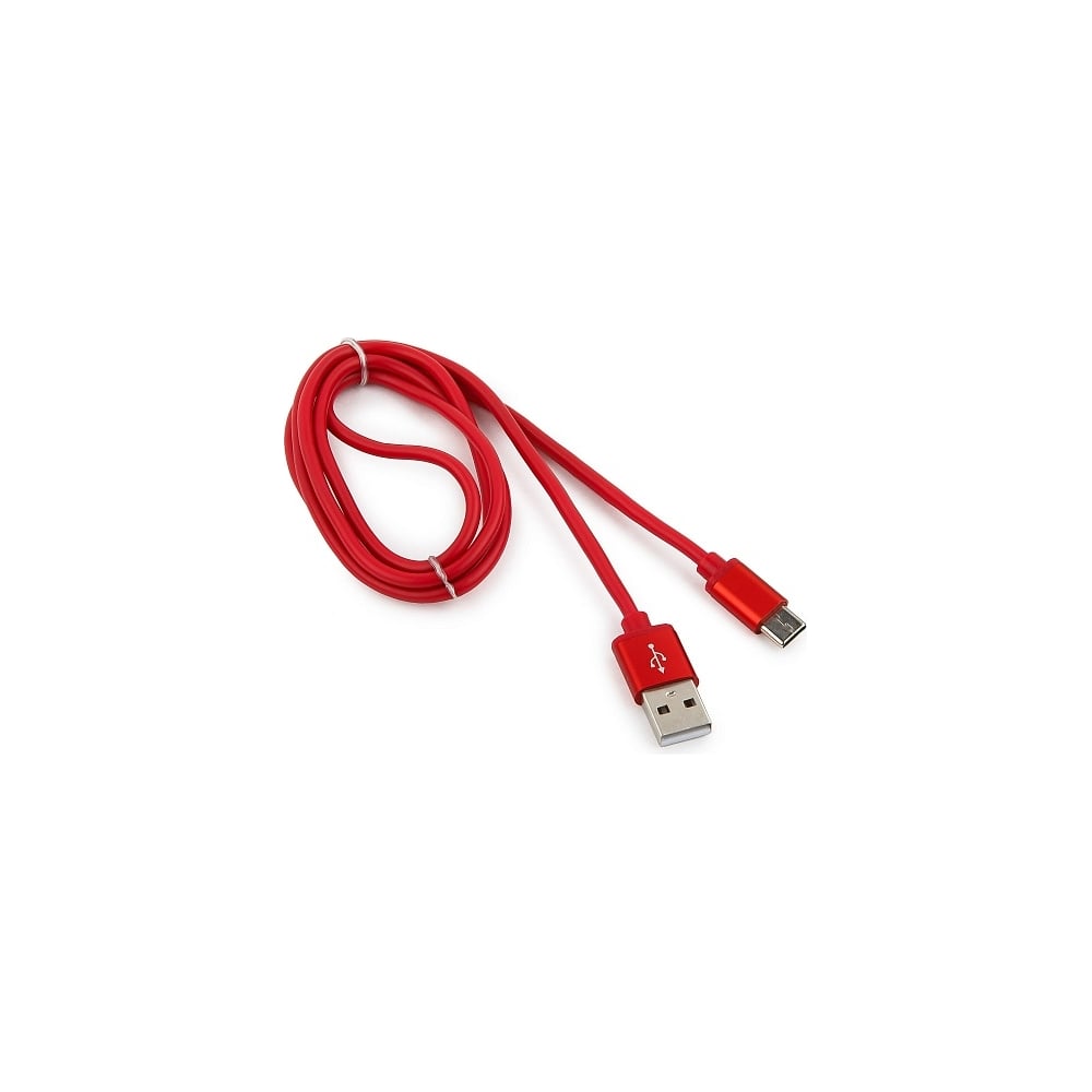 фото Кабель cablexpert usb 2.0 am/type-c, серия silver, длина 1 м, красный, блистер, cc-s-usbc01r-1m