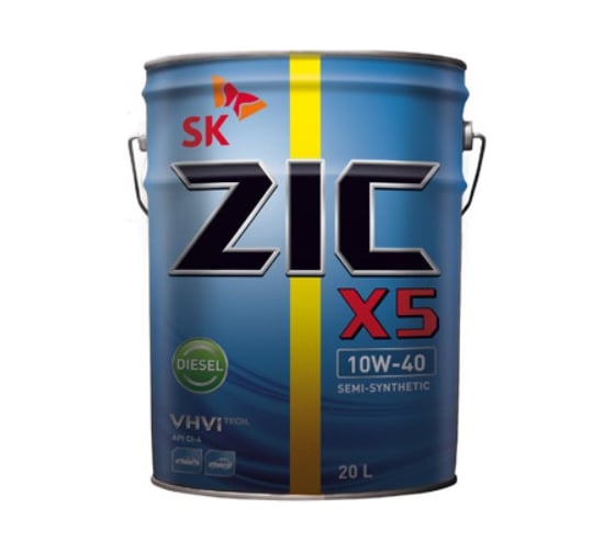 Изображение товара Масло полусинтетическое (X5; 10w40; Diesel; 20 л) для дизельных двигателей легковых авто ZIC 192660