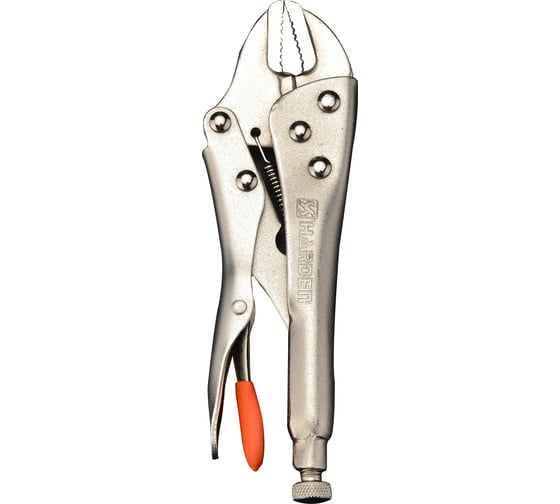 Изображение товара Зажим с фиксатором HARDEN прямой захват, никелированный, 180 мм 560603