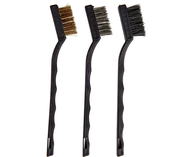 Изображение товара Набор щеток HARDEN нейлон, латунь и сталь, 3 шт, 175 мм 660241