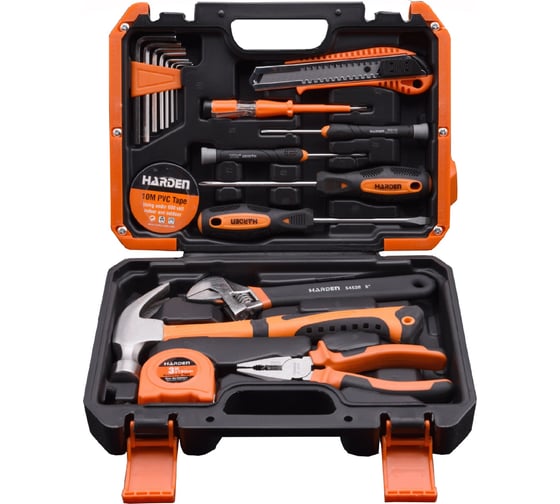 Изображение товара Слесарно-монтажный набор инструментов HARDEN универсальный, 18 пред. 511018