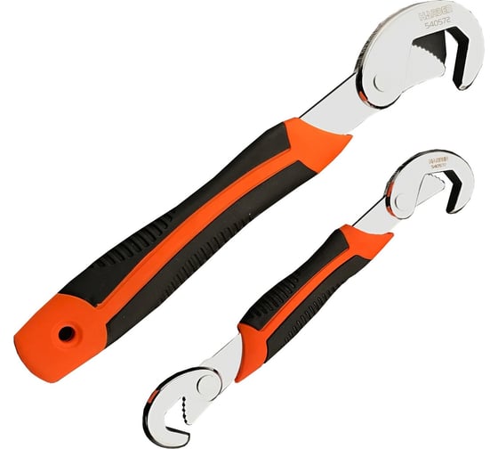 Изображение товара Набор самозажимных ключей HARDEN 2шт, усиленные, 2-комп. рукоятка, 9-23мм 540572