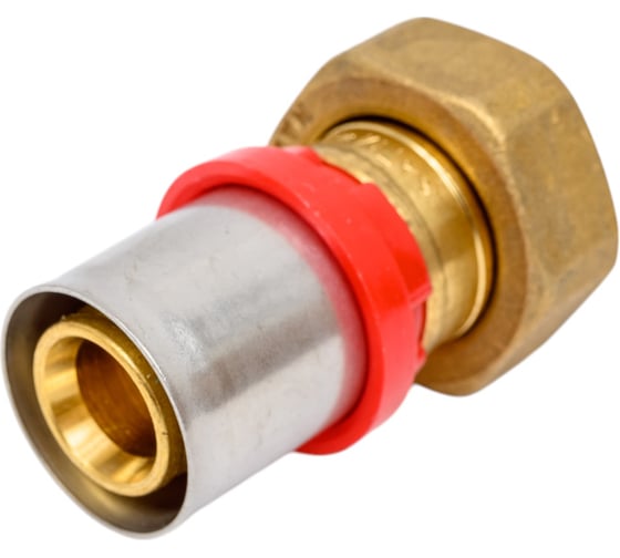 Изображение товара Муфта пресс-В TIEMME с накидной гайкой, плоская прокладка, 20x3/4" 1650062