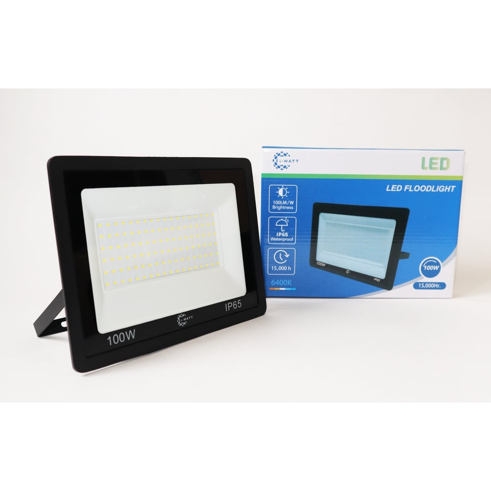 Изображение товара Прожектор LED 100Вт 6400K IP65 противоударный алюминий черный