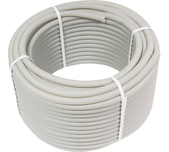 Изображение товара Труба гофрированная ООО Азимут d 16 ПНД серая АЗИМУТ с зондом (50м) 00000001979