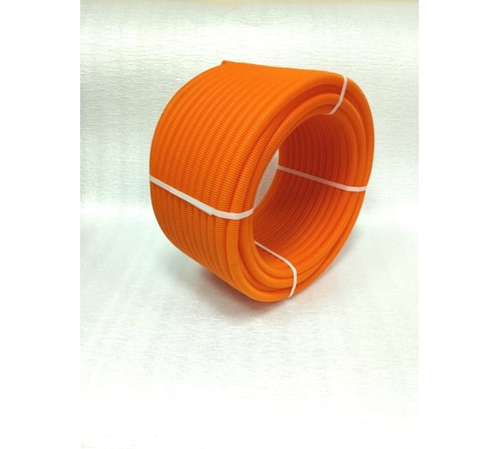 Изображение товара Труба гофрированная ООО Азимут d 16 ПНД оранжевая АЗИМУТ с зондом (25м) 00000001854