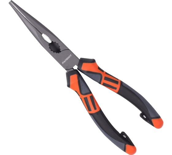 Изображение товара Длинногубцы PATRIOT Expert PLN 205, Cr-V, TPR-рукоятка, 205мм 350004220