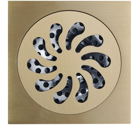 Изображение товара Сливной трап Veragio Canyon 40, с решеткой 100х100 мм, с механическим обратным клапаном, бронза VR.CAN-2006.BR