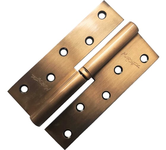 Изображение товара Петля "М" Левша латунь 127х76х3 мм 1807W старая бронза левая У2-2629.СБл