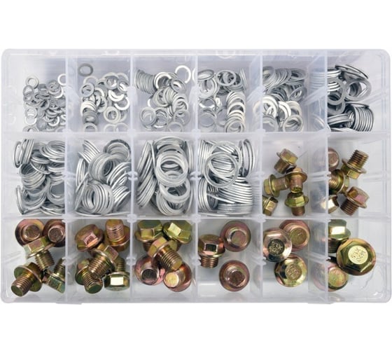 Изображение товара Набор алюминиевых шайб и маслосливных пробок YATO YT-06862