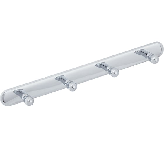 Изображение товара Планка с 4-мя крючками Veragio GIALETTA L31.5 см, хром VR.GIL-6437.CR