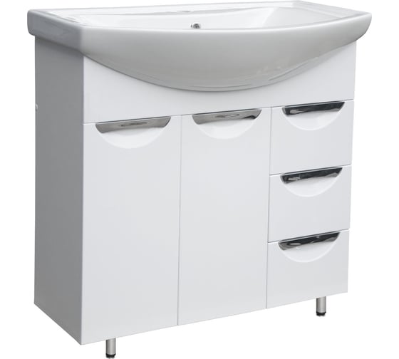 Изображение товара Тумба Emmy Милли 80 с 3 ящиками, под умывальник Балтика 80 310028