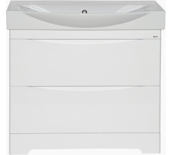 Изображение товара Напольная тумба Misty Элвис - 85 с двумя ящиками белая эмаль П-Элв01085-0112Я