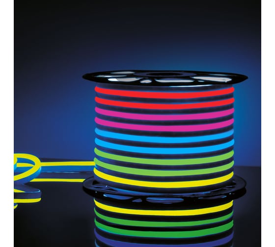Изображение товара Односторонний гибкий неон Elektrostandard LS001 220V RGB 12W 80Led 5050 IP67 50м a045405
