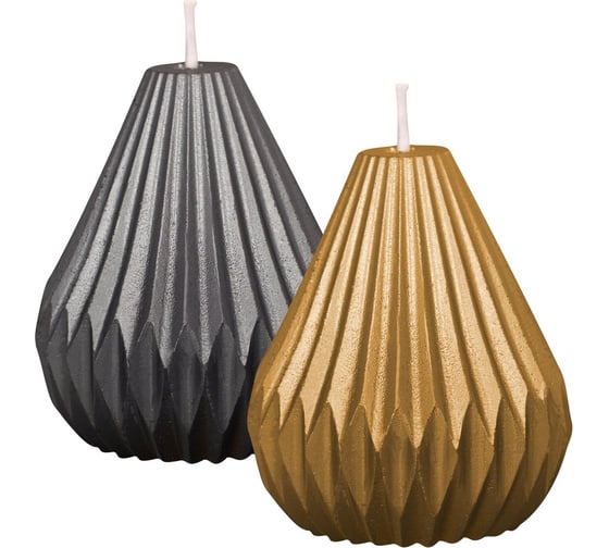 Изображение товара Свеча декоративная МУЛЬТИДОМ "Груша грань", 6,5x6,5x8 см 2цв МС5-122