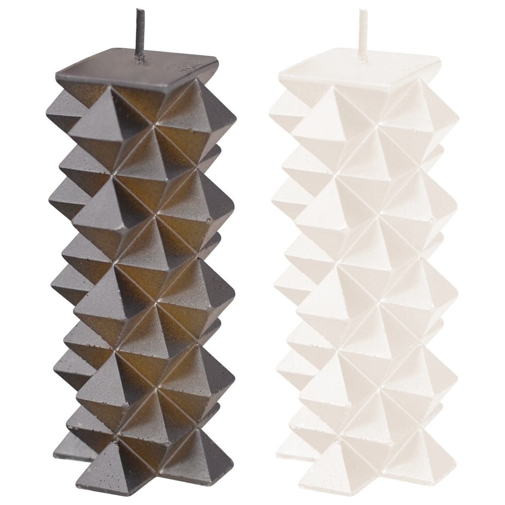 Изображение товара Декоративная свеча МУЛЬТИДОМ Геометрия 8,5x4 см цилиндр без аромата