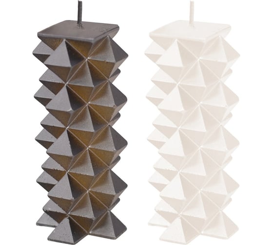 Изображение товара Свеча декоративная МУЛЬТИДОМ "Геометрия", 8,5x4 см, 2цв МС5-105