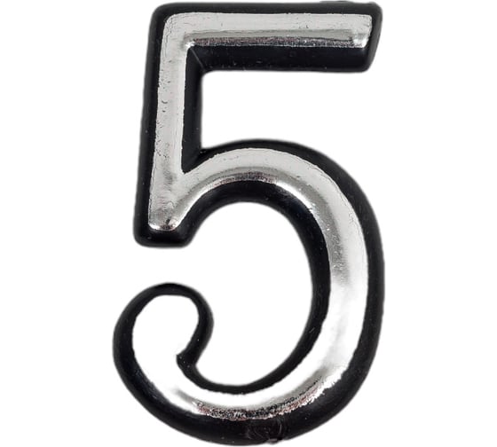 Изображение товара Номер дверной Marlok 5, пластик, CP хром 027307