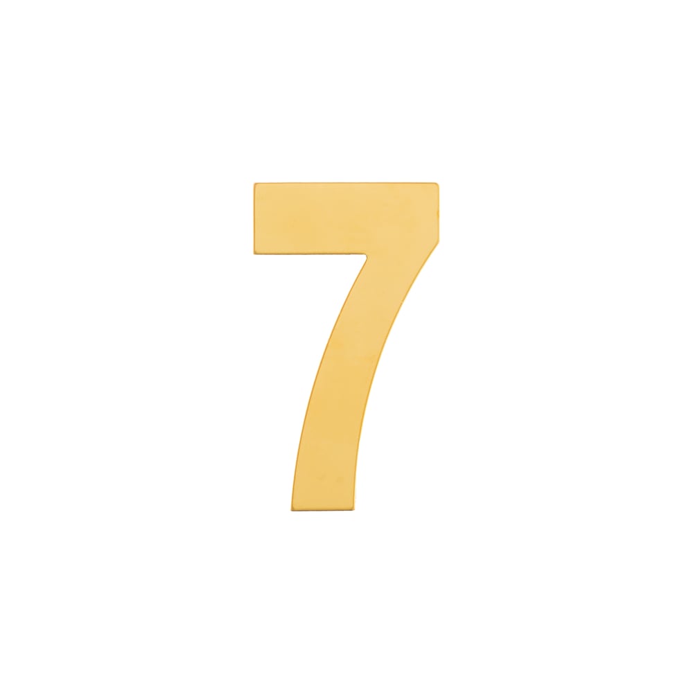 Изображение товара Дверной номер Marlok 7 металл PB золото 75х40 мм с клеевой основой